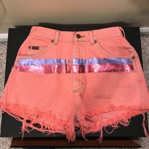 Pink Urban High-Waisted Shorts